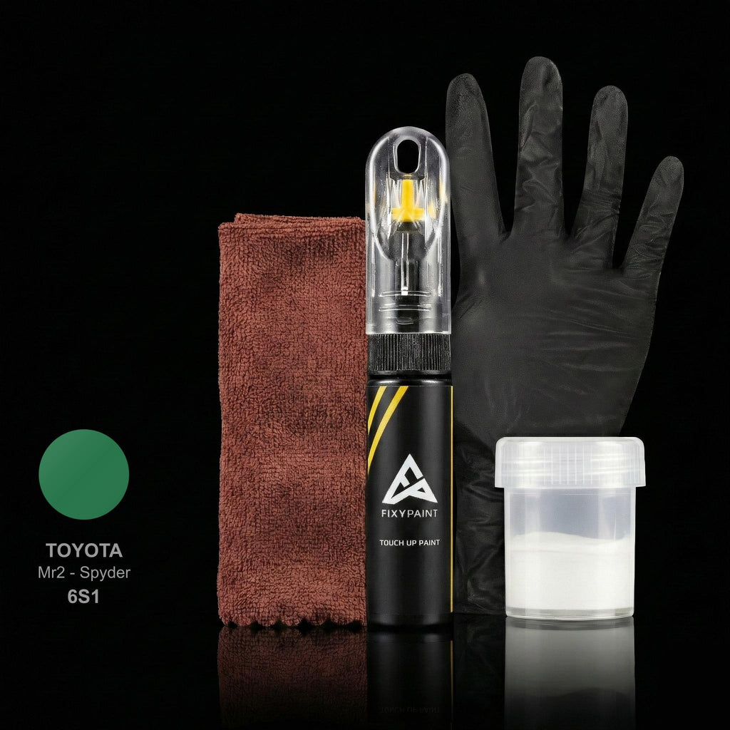 Toyota Mr2 - Spyder touch up paint kit - GREEN 6S1 scratch repair