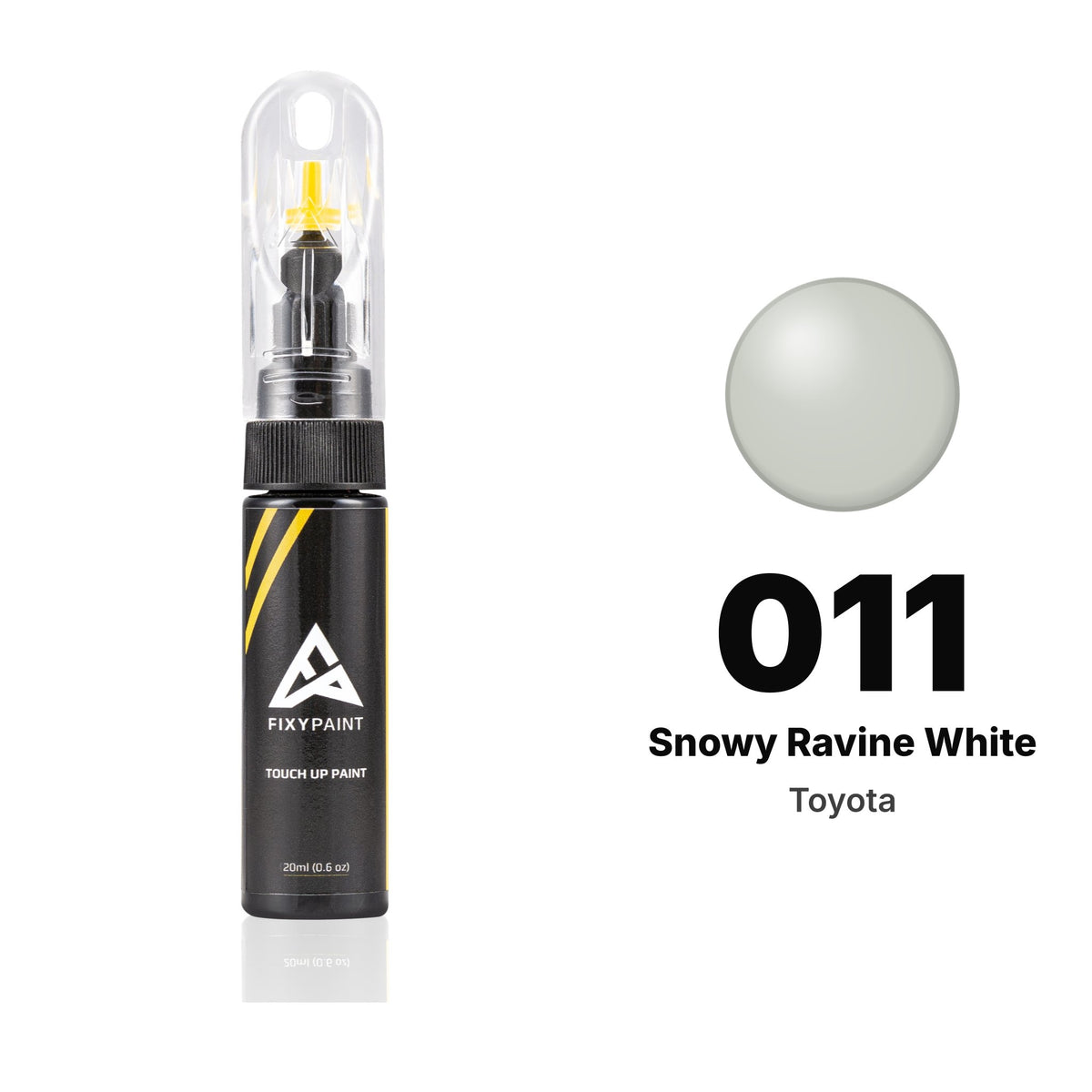 Pintura de retoque para Toyota – 011 Snowy Ravine White (todos los modelos, 1972–1975), kit Básico