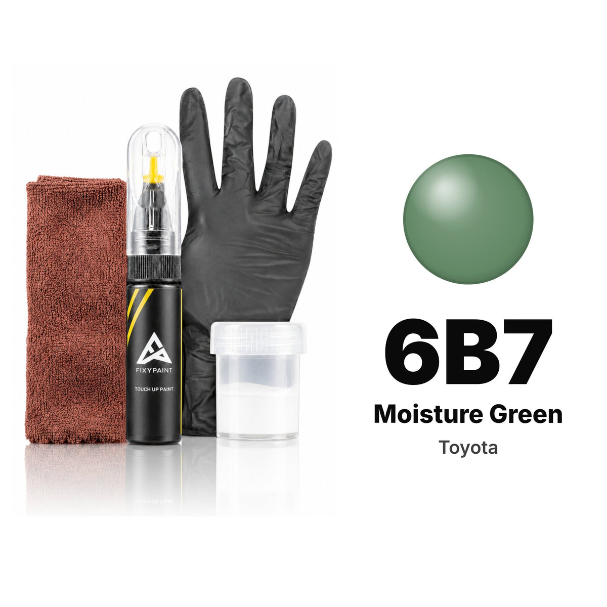 Touch-up paint for Toyota 6B7 Moisture Green, Complete kit
