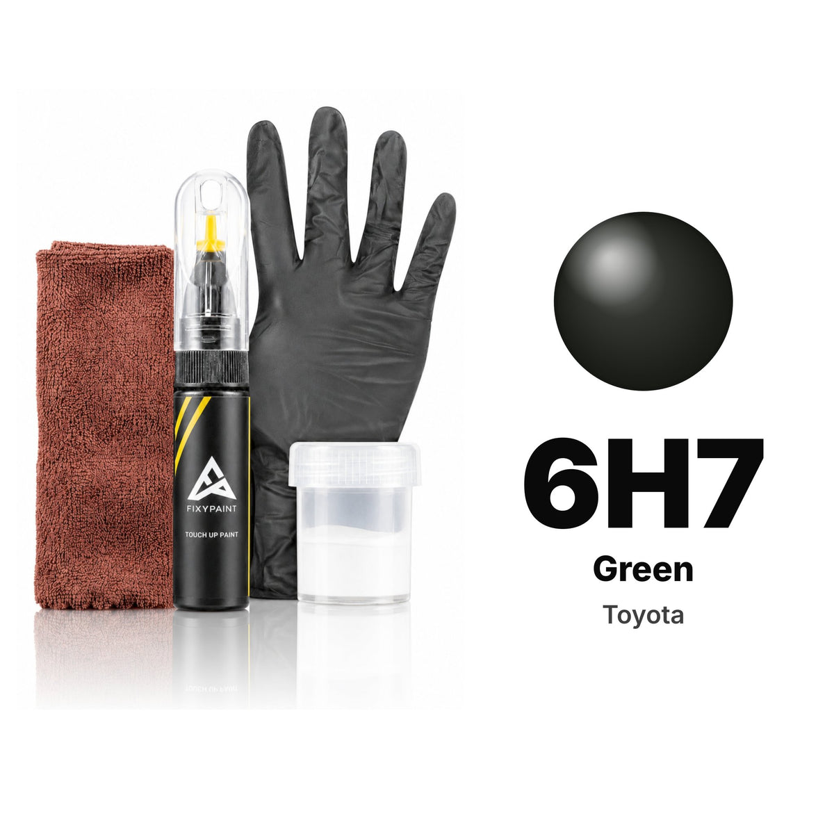Touch-up paint for Toyota 6H7 Green, Complete kit