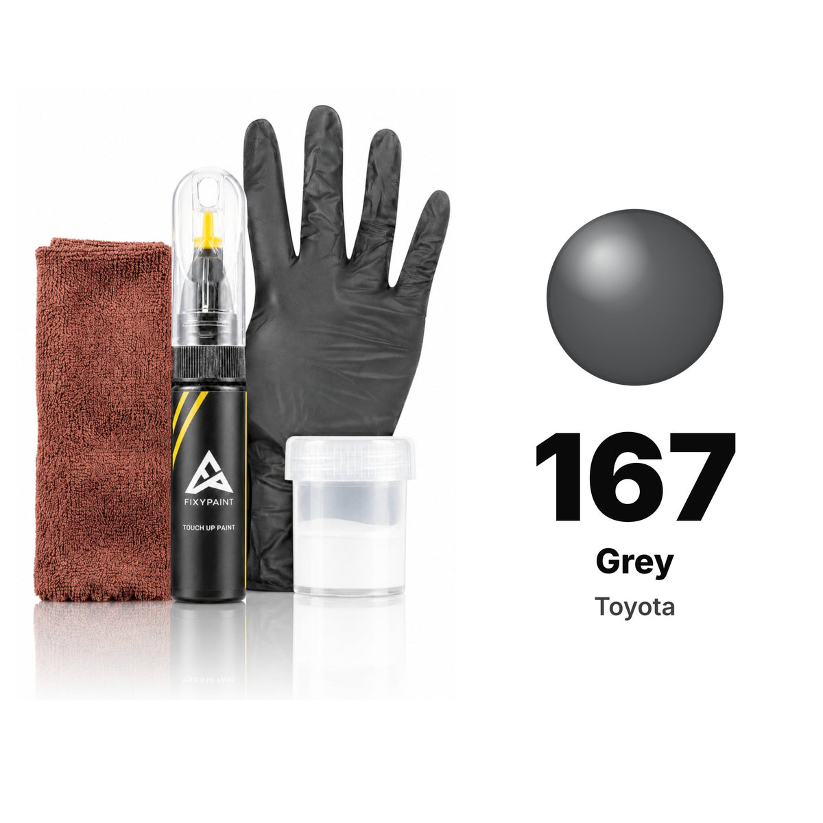 Touch-up paint for Toyota 167 Grey, Complete kit
