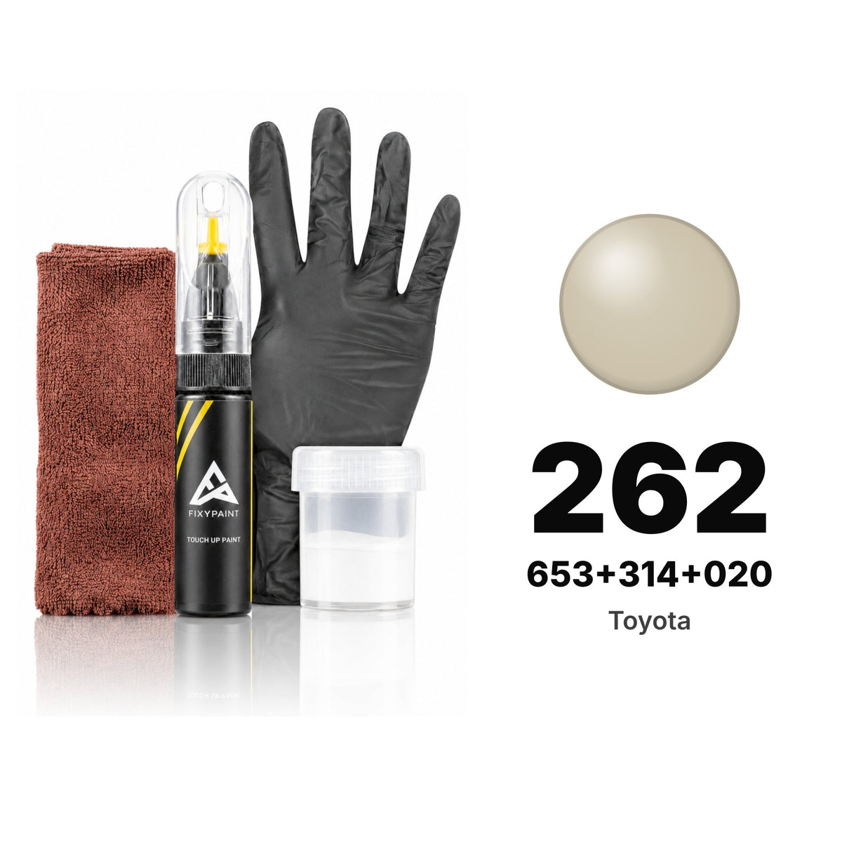 Touch-up paint for Toyota 262 653+314+020, Complete kit