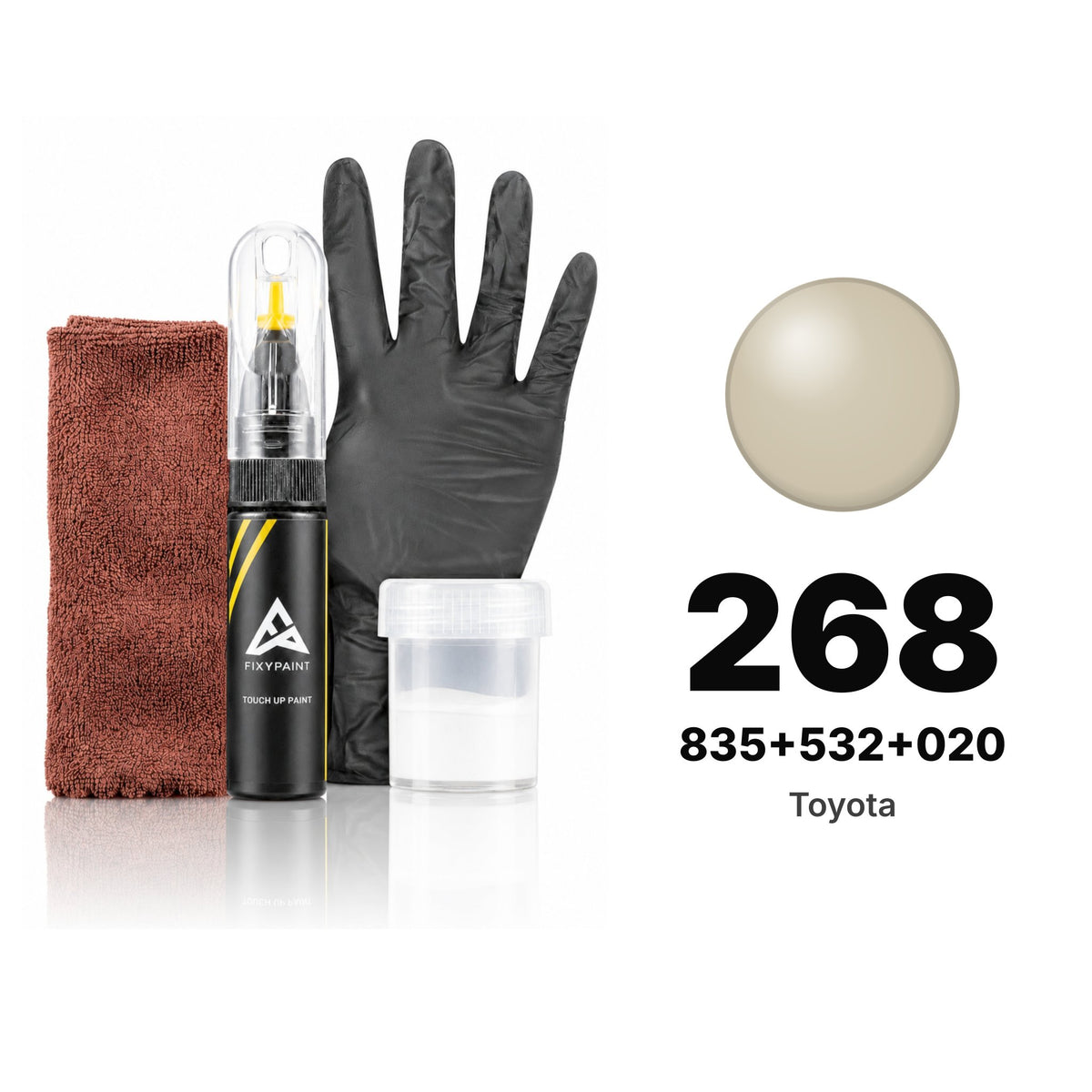 Touch-up paint for Toyota 268 835+532+020, Complete kit