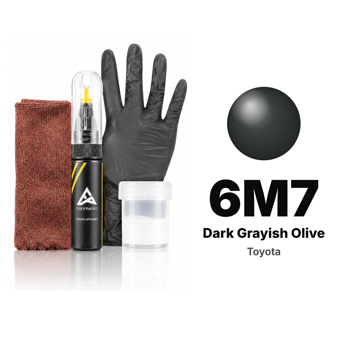 Touch-up paint for Toyota 6M7 Dark Grayish Olive, Complete kit