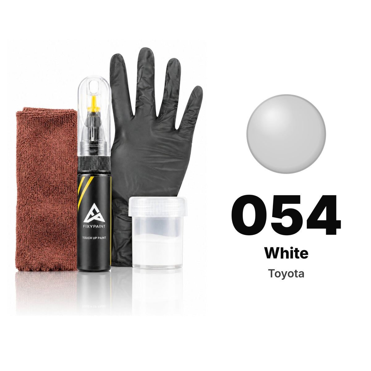 Touch-up paint for Toyota 054 White, Complete kit