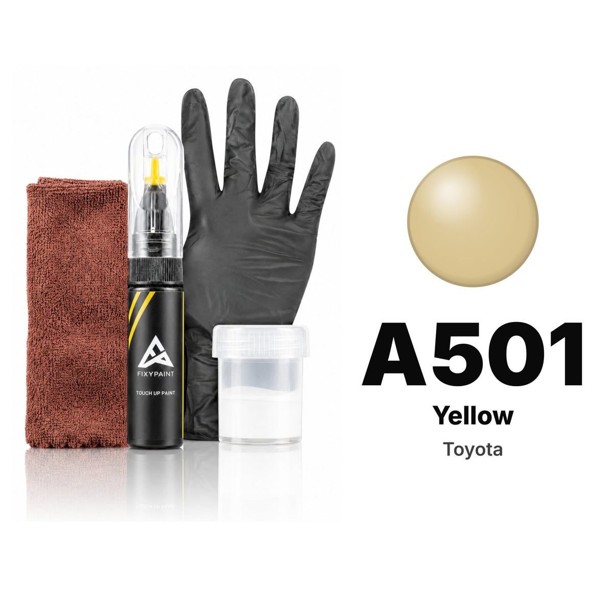 Peinture de retouche pour Toyota – A501 Yellow (tous modèles, 1999–2004), kit Complet