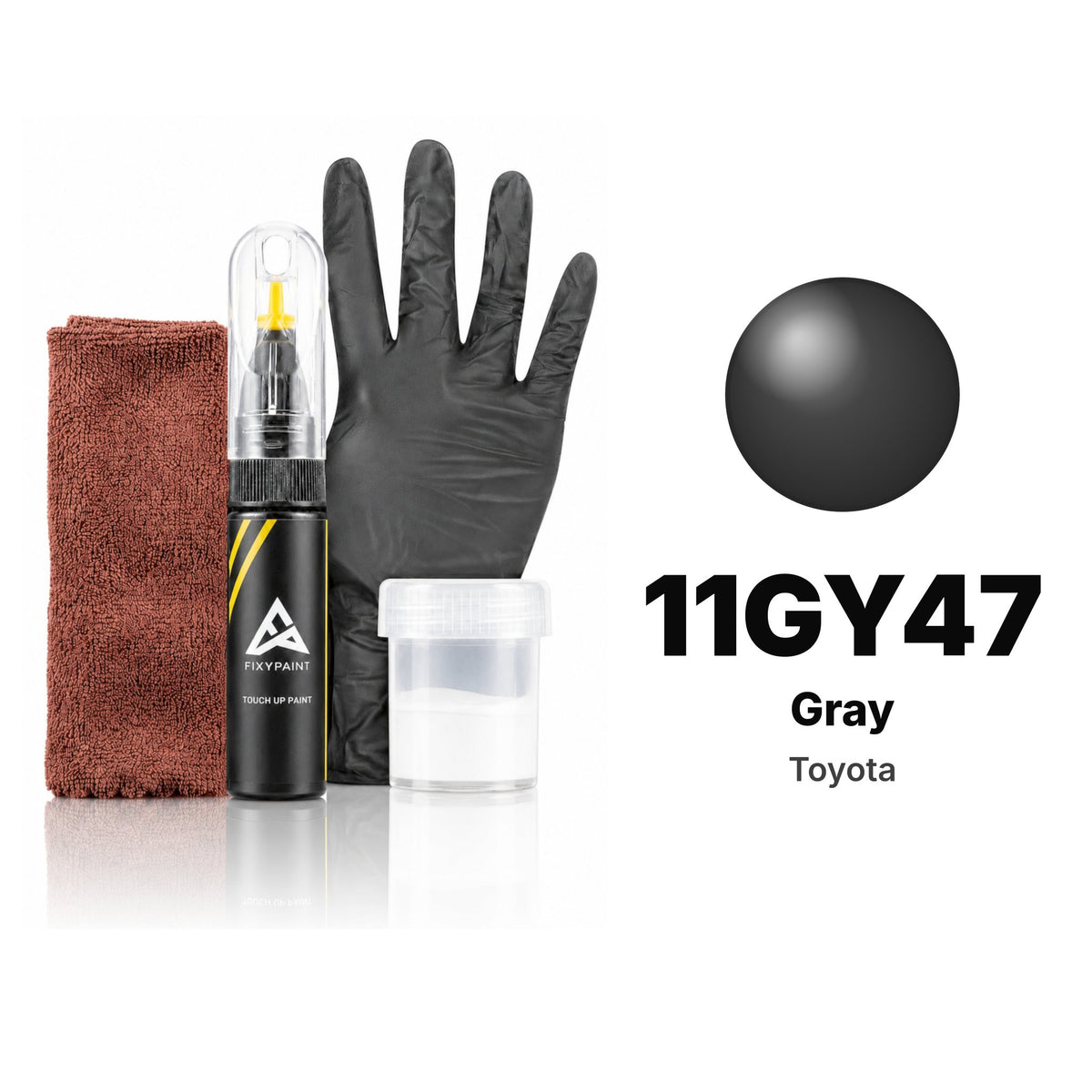 Touch-up paint for Toyota 11GY47 Gray, Complete kit