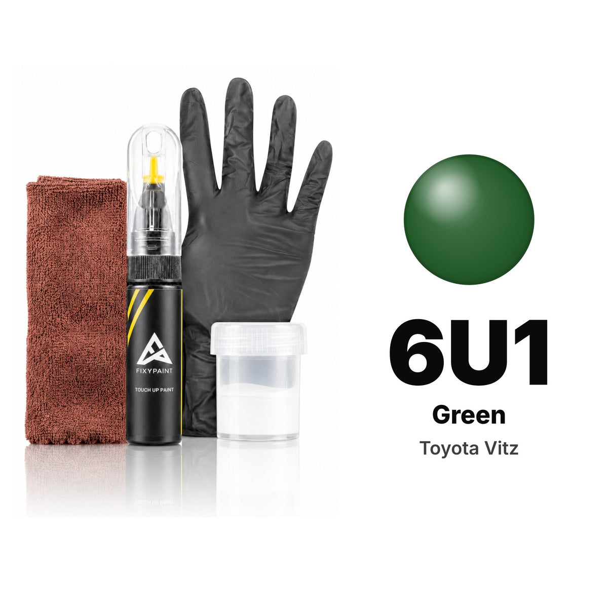 Touch-up paint for Toyota Vitz 6U1 Green, Complete kit