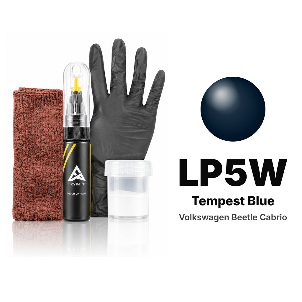 Touch-up paint for Volkswagen Beetle Cabrio LP5W Tempest Blue, Complete kit