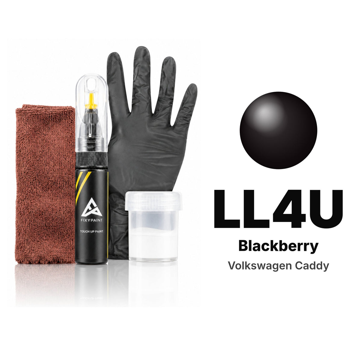 Lackstift für Volkswagen Caddy – LL4U Blackberry (2011–2020), Set Komplett