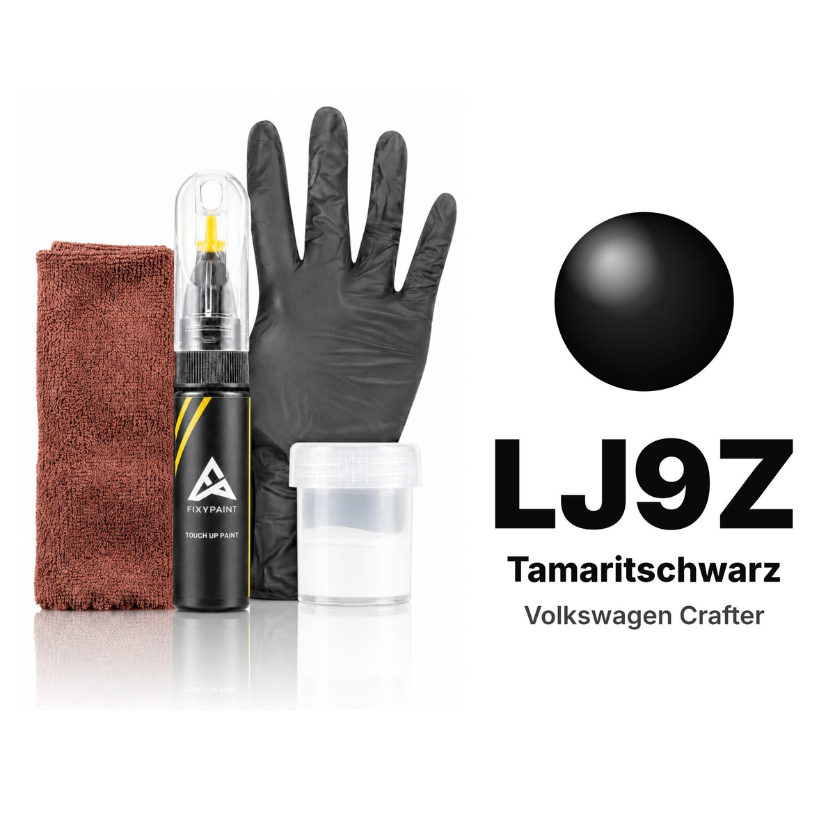 Touch-up paint for Volkswagen Crafter LJ9Z Tamaritschwarz, Complete kit