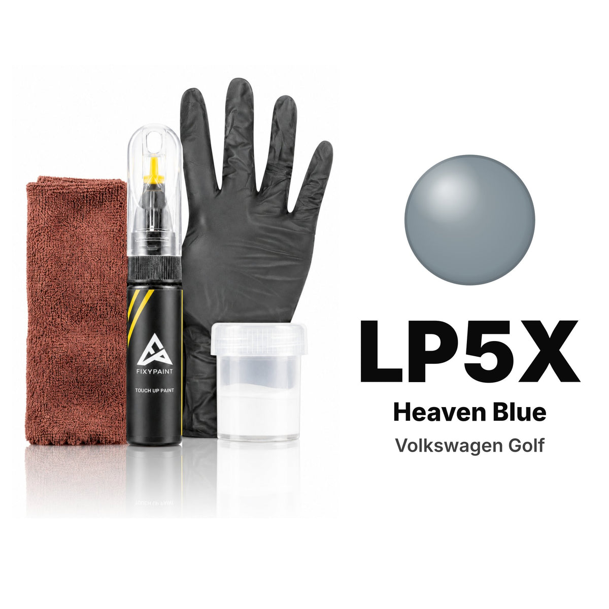 Touch-up paint for Volkswagen Golf LP5X Heaven Blue, Complete kit