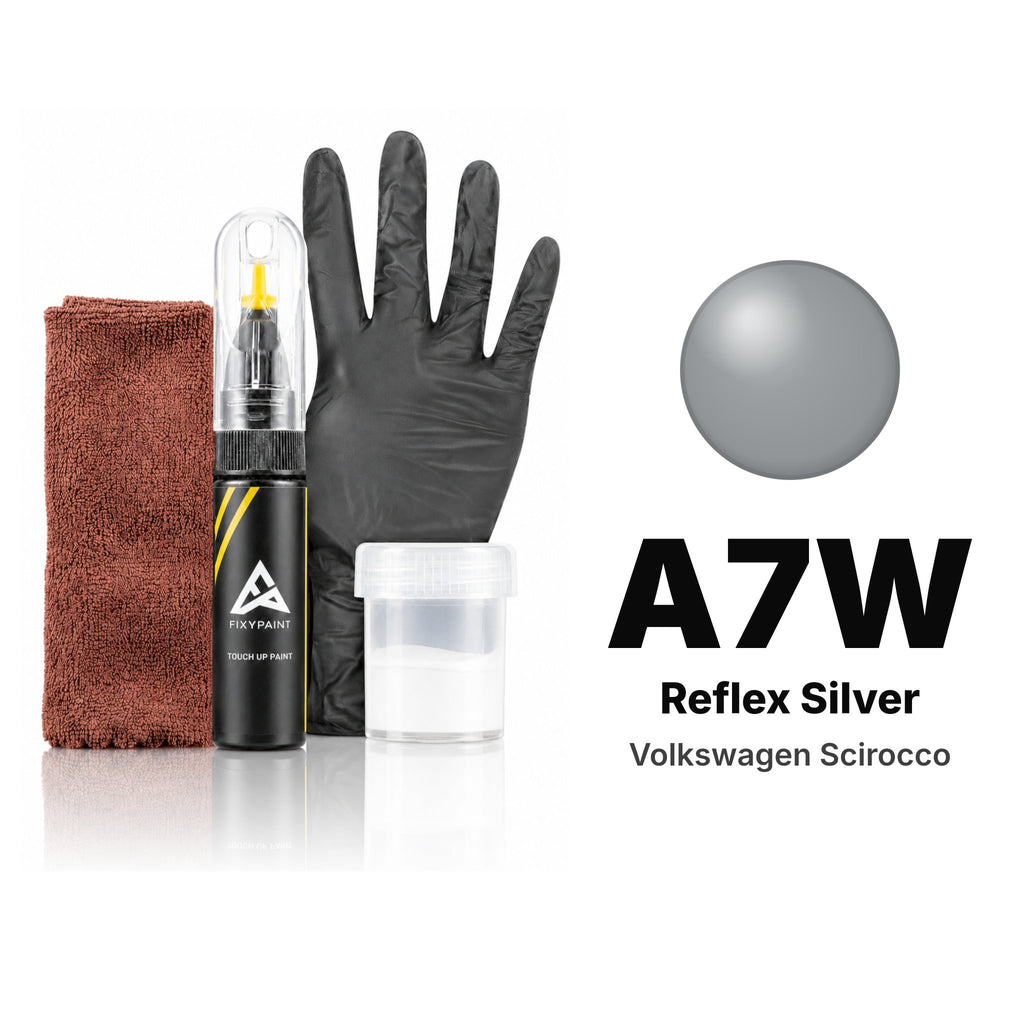 Touch-up paint for Volkswagen Scirocco A7W Reflex Silver, Complete kit