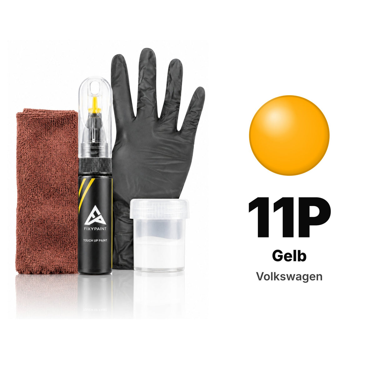 Touch-up paint for Volkswagen 11P Gelb, Complete kit