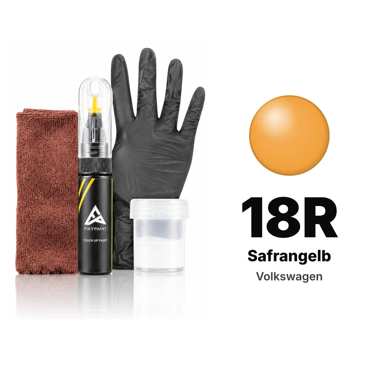 Peinture de retouche pour Volkswagen – 18R Safrangelb (tous modèles, depuis 1990), kit Complet
