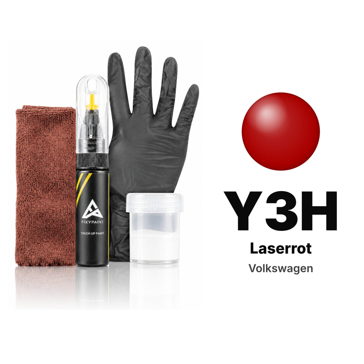 Touch-up paint for Volkswagen Y3H Laserrot, Complete kit