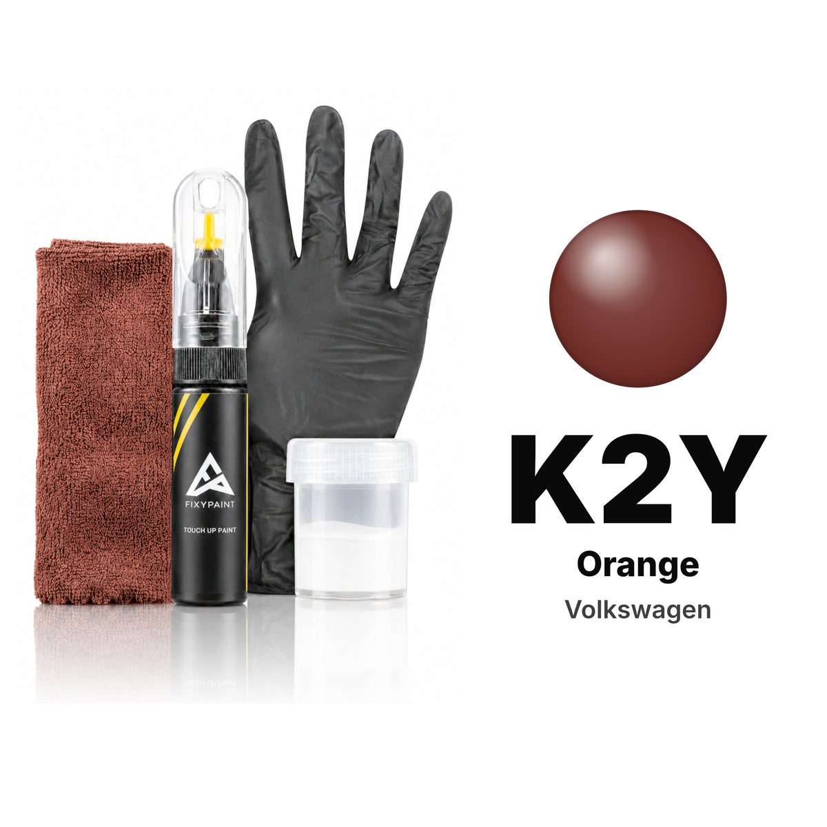 Touch-up paint for Volkswagen K2Y Orange, Complete kit