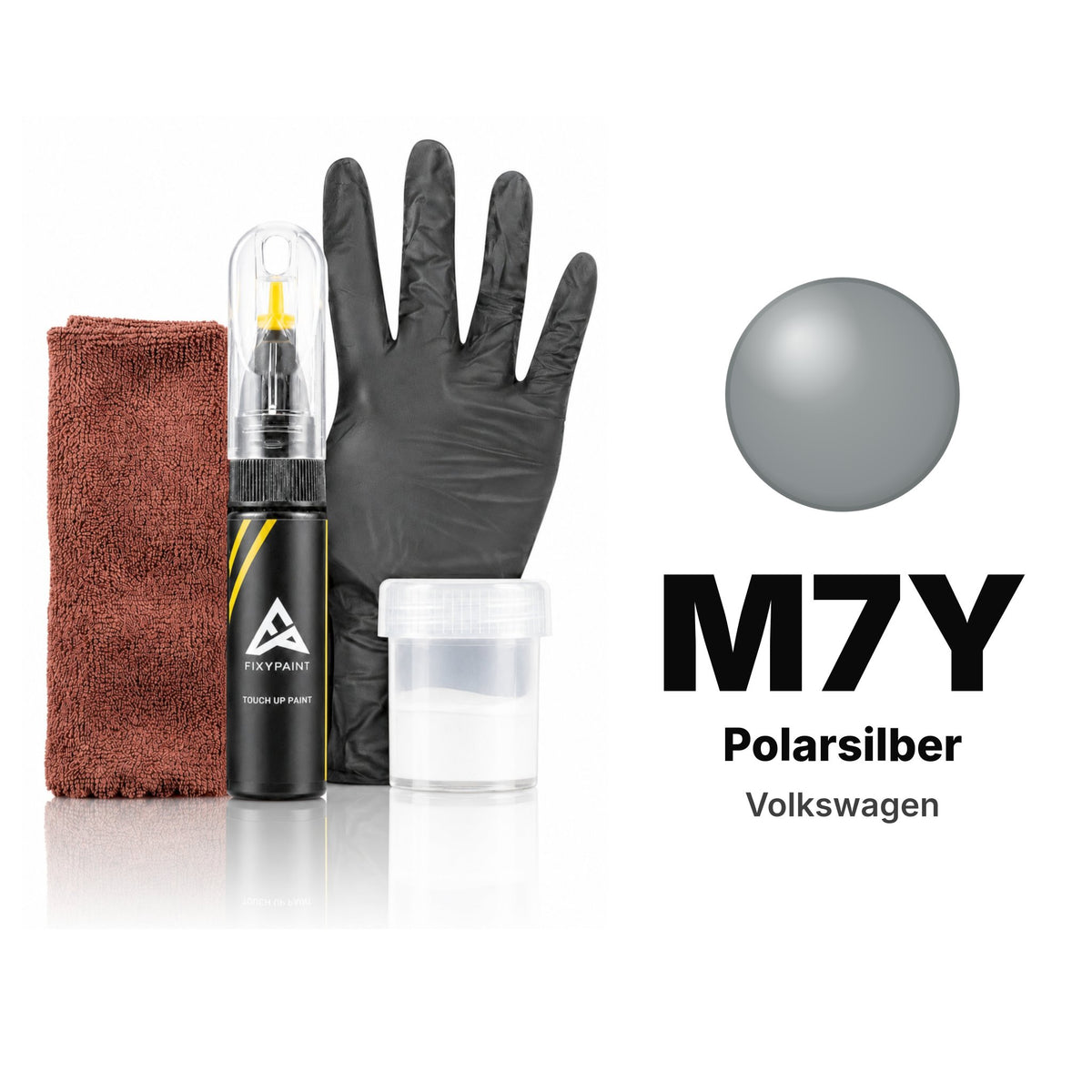 Touch-up paint for Volkswagen M7Y Polarsilber, Complete kit