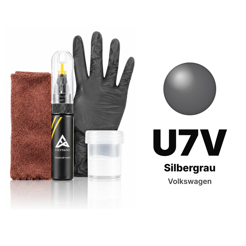 Touch-up paint for Volkswagen U7V Silbergrau, Complete kit