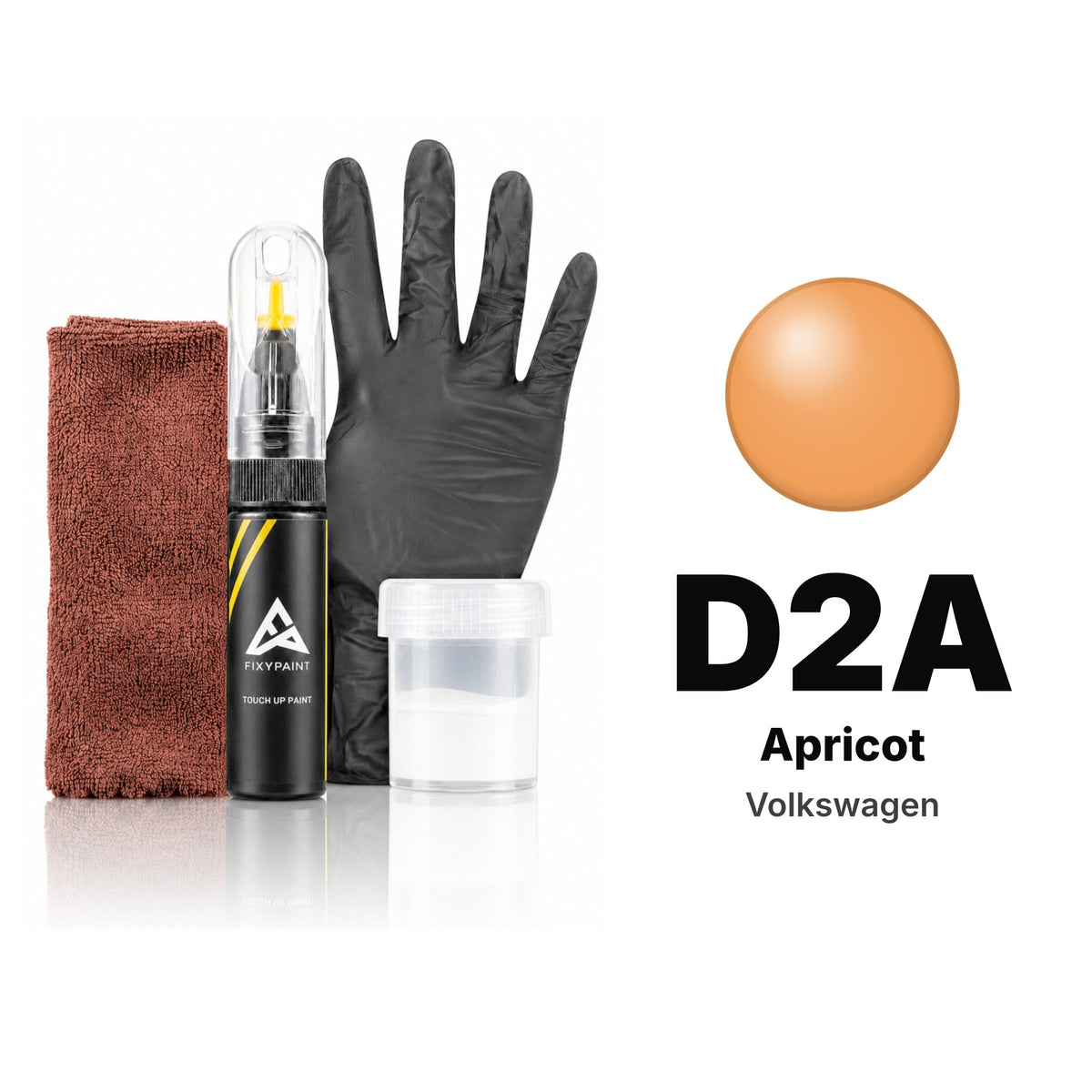 Touch-up paint for Volkswagen D2A Apricot, Complete kit