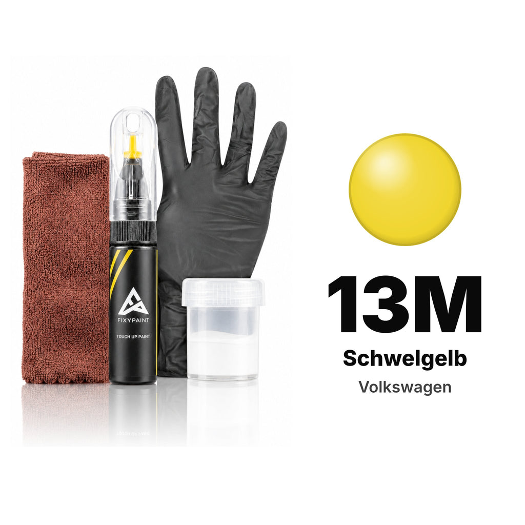 Lackstift für Volkswagen – 13M Schwelgelb (alle Modelle, 1996), Set Komplett