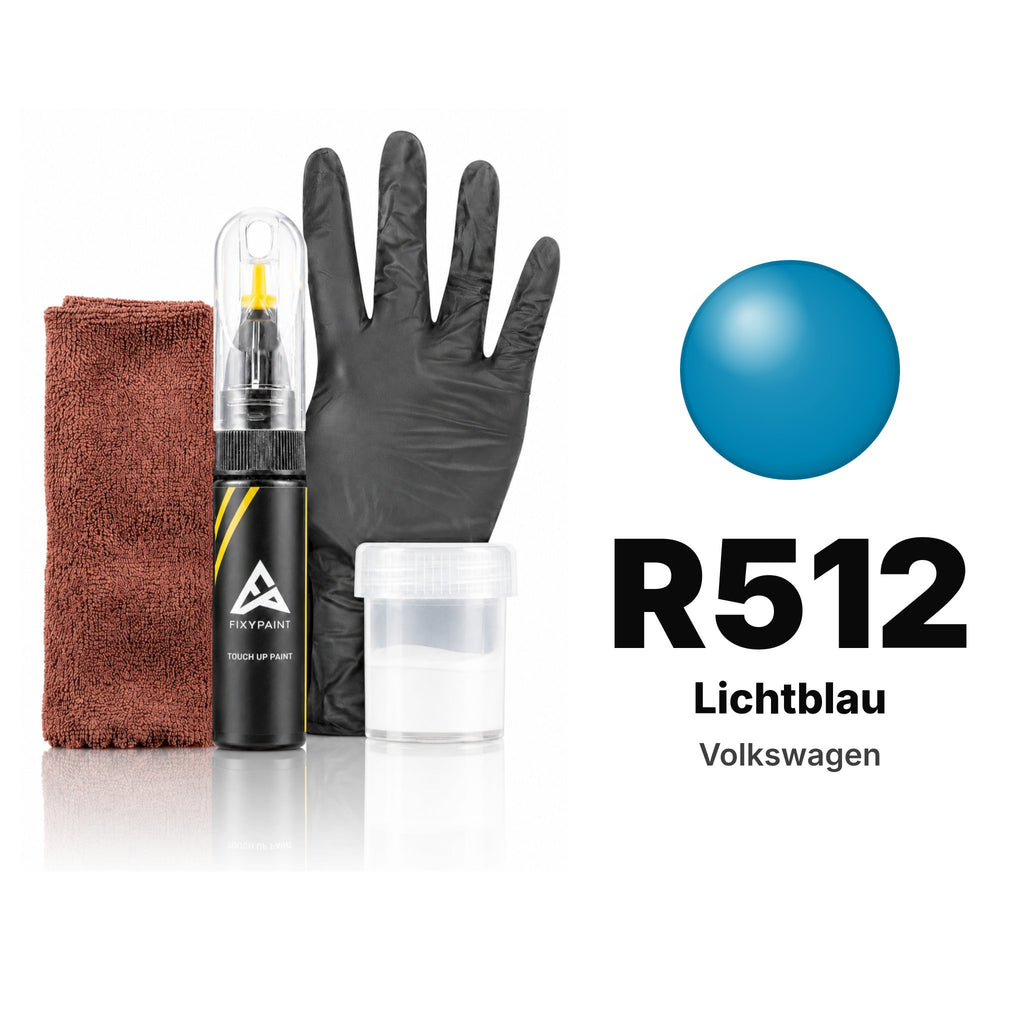 Touch-up paint for Volkswagen R512 Lichtblau, Complete kit