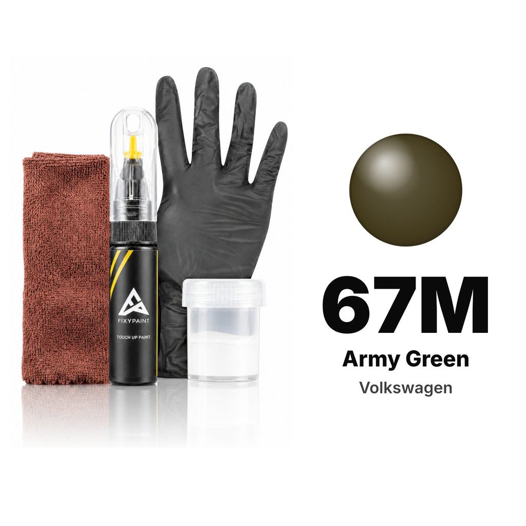 Touch-up paint for Volkswagen 67M Army Green, Complete kit