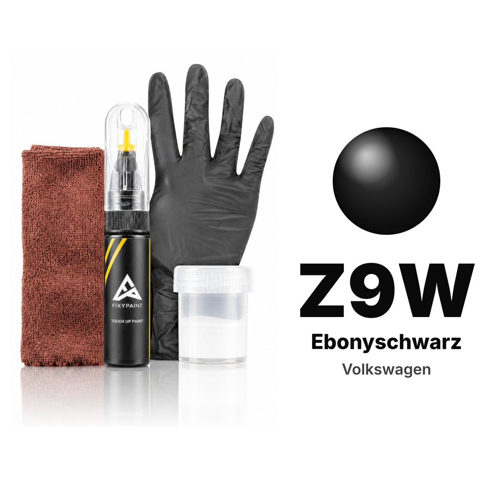 Touch-up paint for Volkswagen Z9W Ebonyschwarz, Complete kit