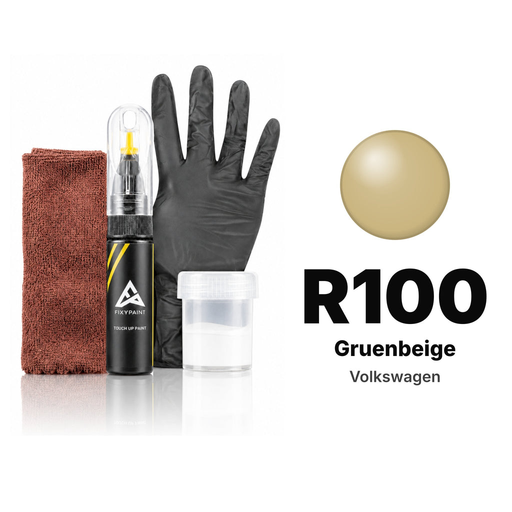 Touch-up paint for Volkswagen R100 Gruenbeige, Complete kit