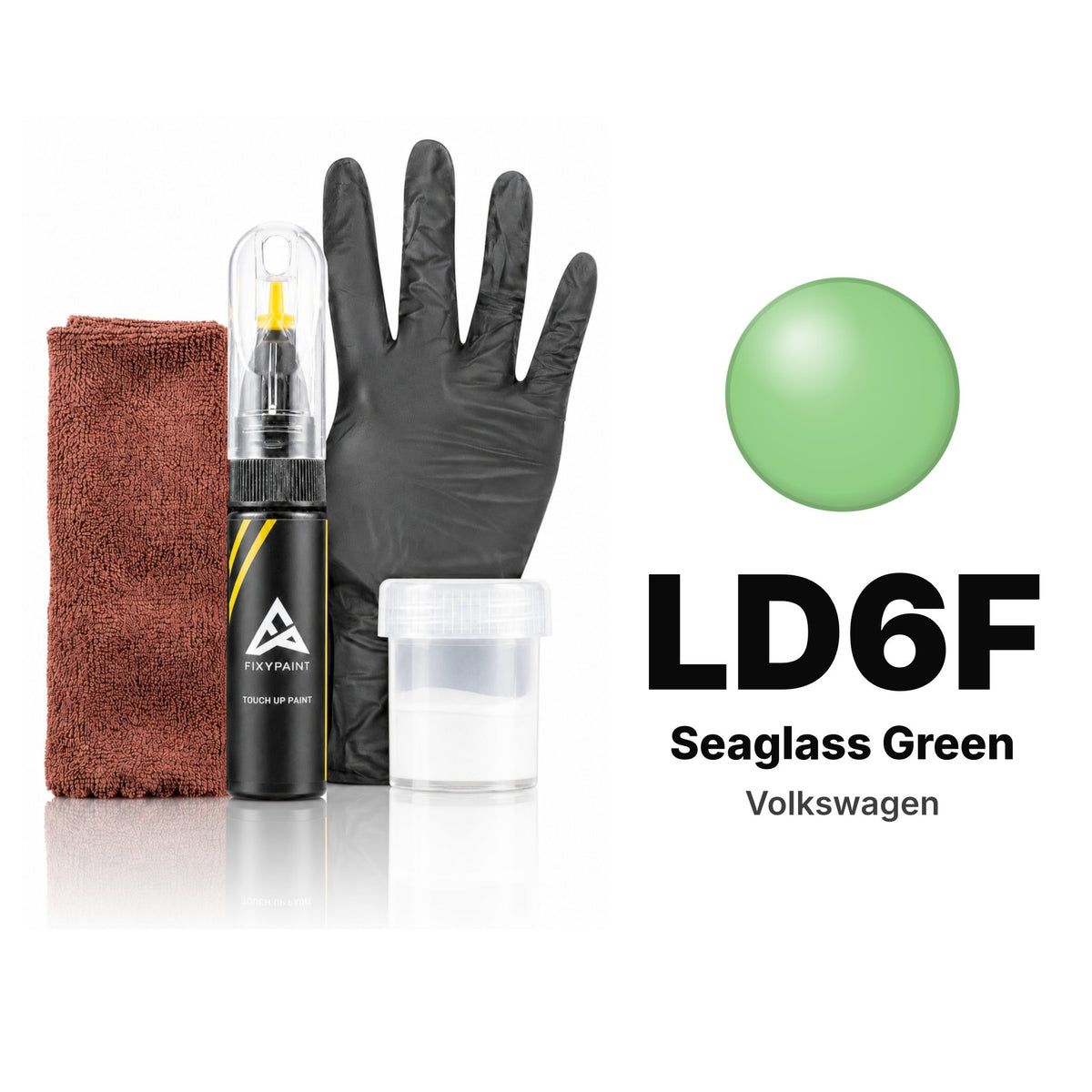 Touch-up paint for Volkswagen LD6F Seaglass Green, Complete kit