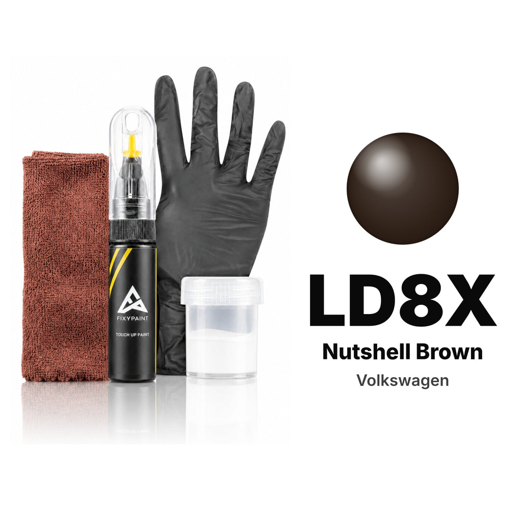 Touch-up paint for Volkswagen LD8X Nutshell Brown, Complete kit