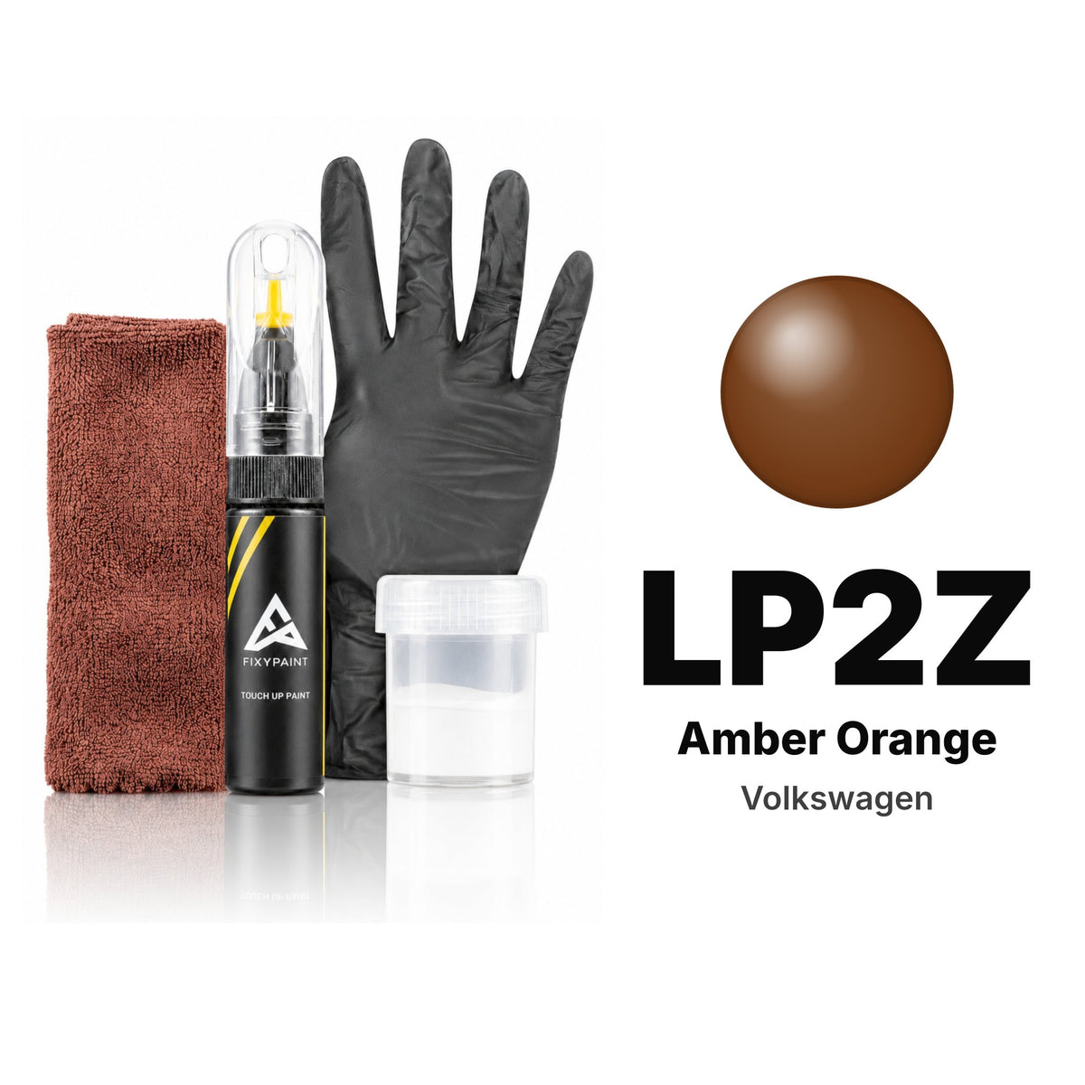 Touch-up paint for Volkswagen LP2Z Amber Orange, Complete kit