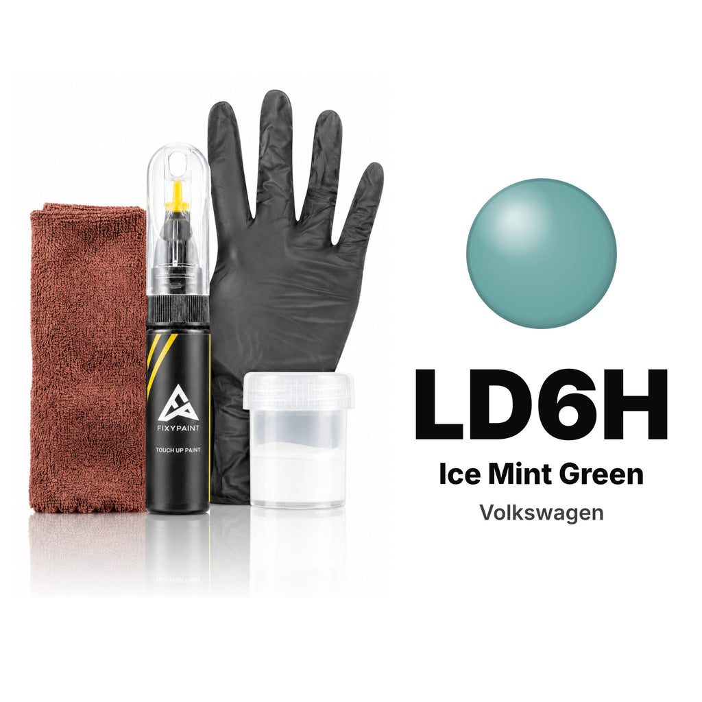 Touch-up paint for Volkswagen LD6H Ice Mint Green, Complete kit