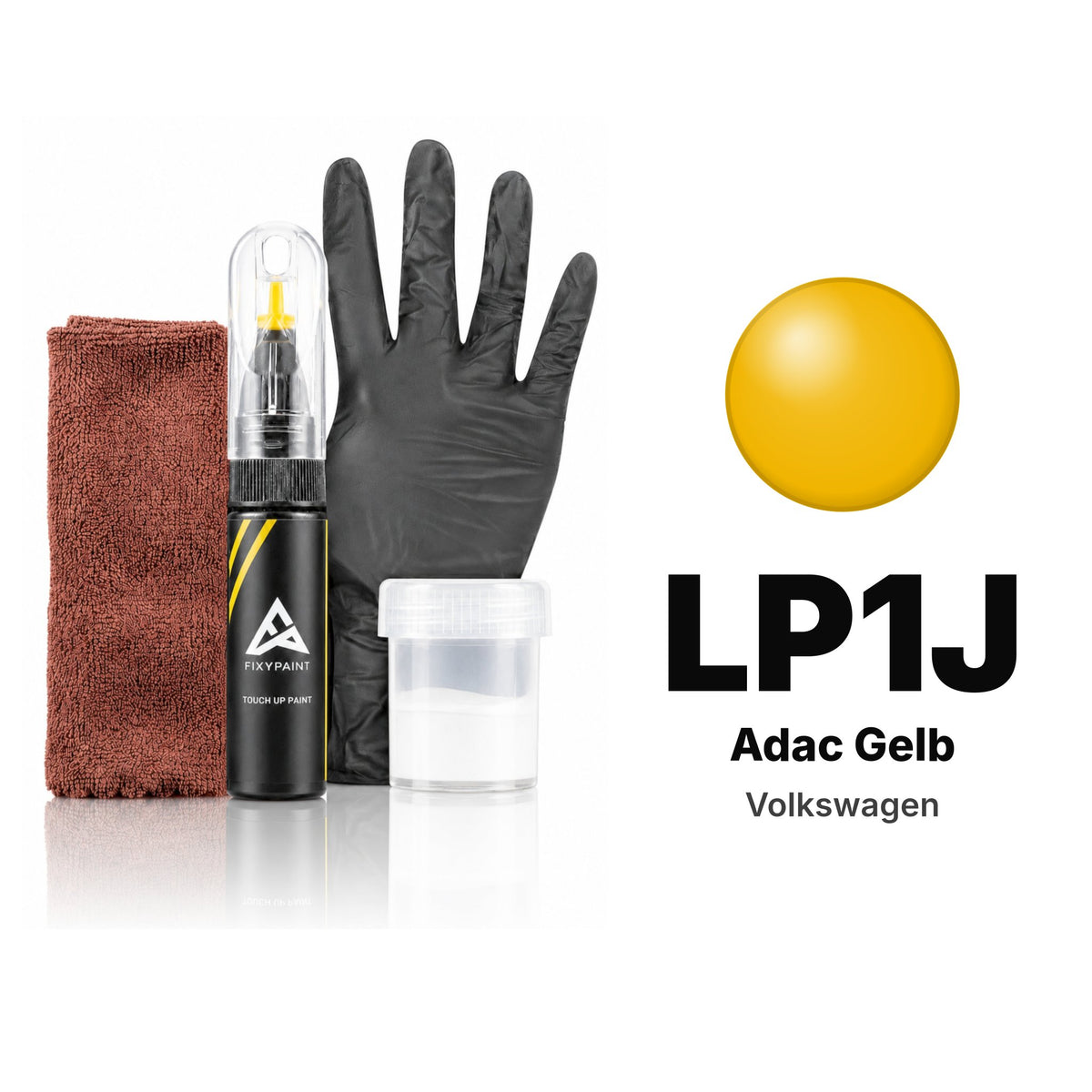 Touch-up paint for Volkswagen LP1J Adac Gelb, Complete kit