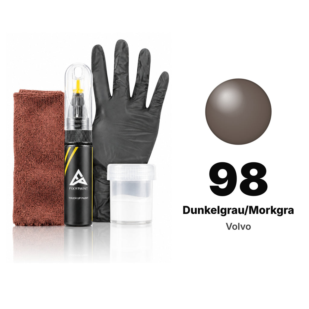 Touch-up paint for Volvo 98 Dunkelgrau/Morkgra, Complete kit