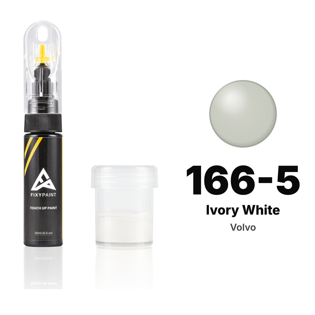 Touch-up paint for Volvo 166-5 Ivory White, Standard kit