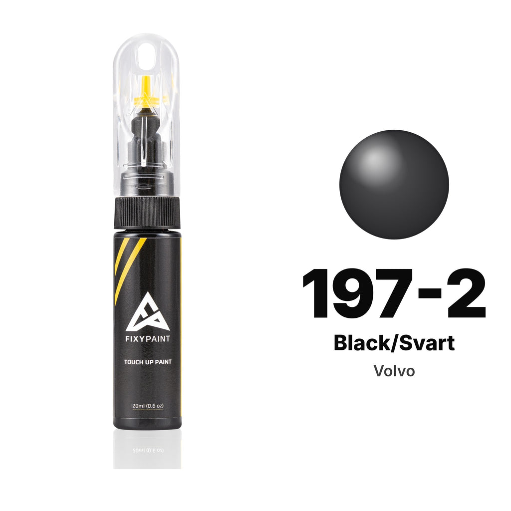 Lackstift für Volvo – 197-2 Black/Svart (alle Modelle, 1981–1990), Set Basis