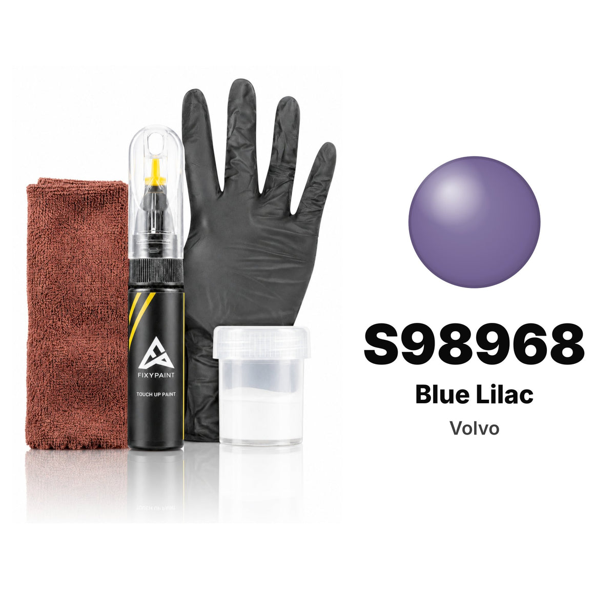 Touch-up paint for Volvo S98968 Blue Lilac, Complete kit