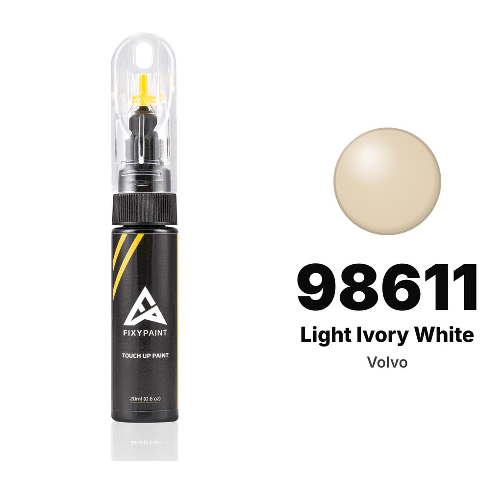 Touch-up paint for Volvo 98611 Light Ivory White, Basic kit