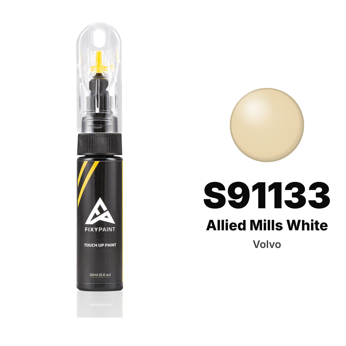 Touch-up paint for Volvo S91133 Allied Mills White, Basic kit
