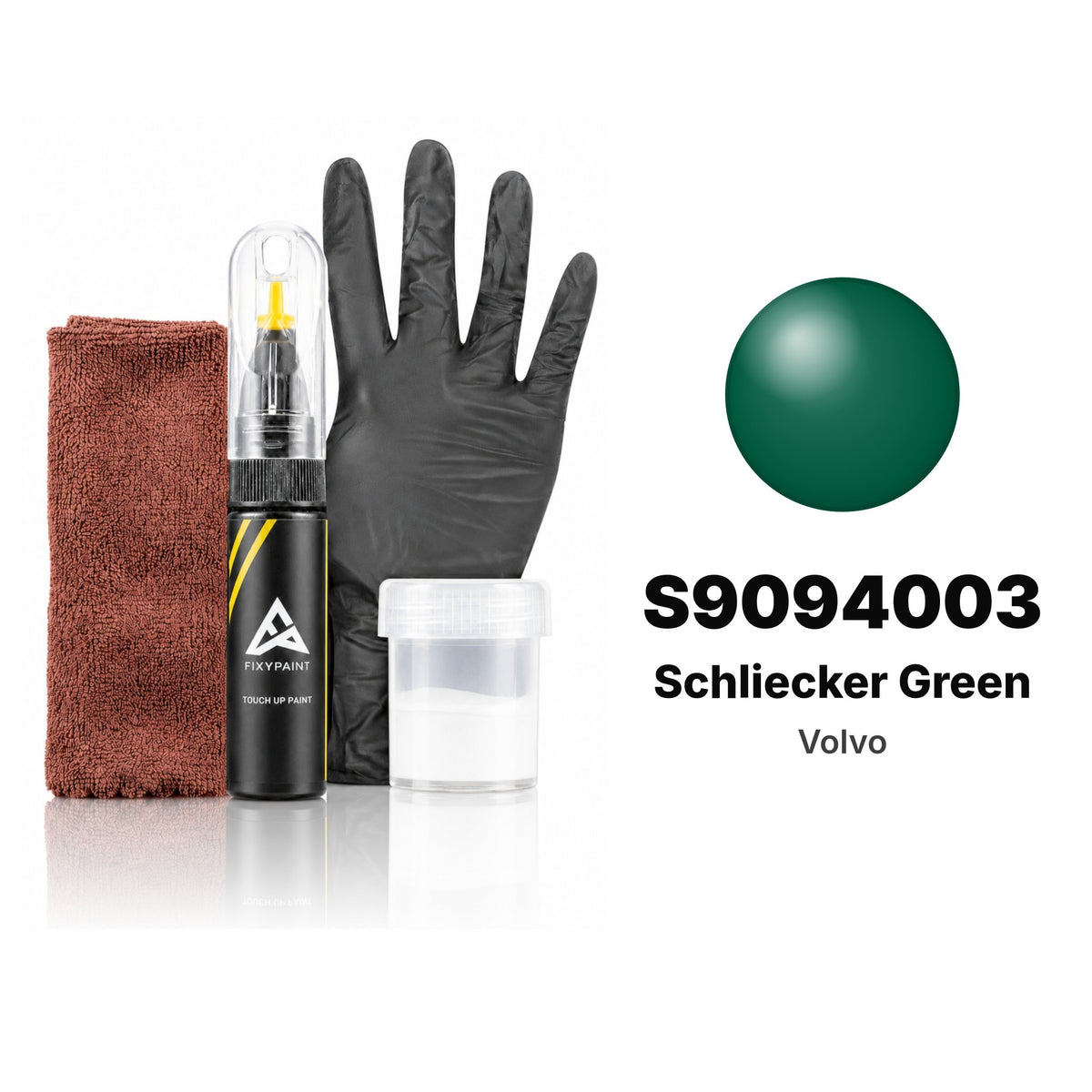 Touch-up paint for Volvo S9094003 Schliecker Green, Complete kit
