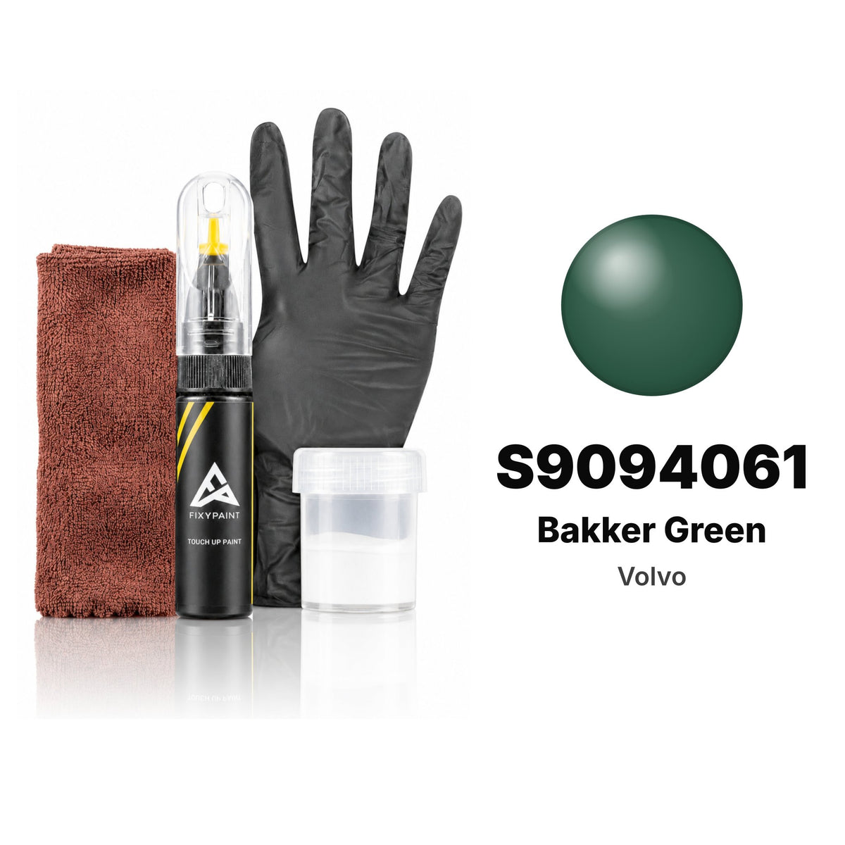 Touch-up paint for Volvo S9094061 Bakker Green, Complete kit