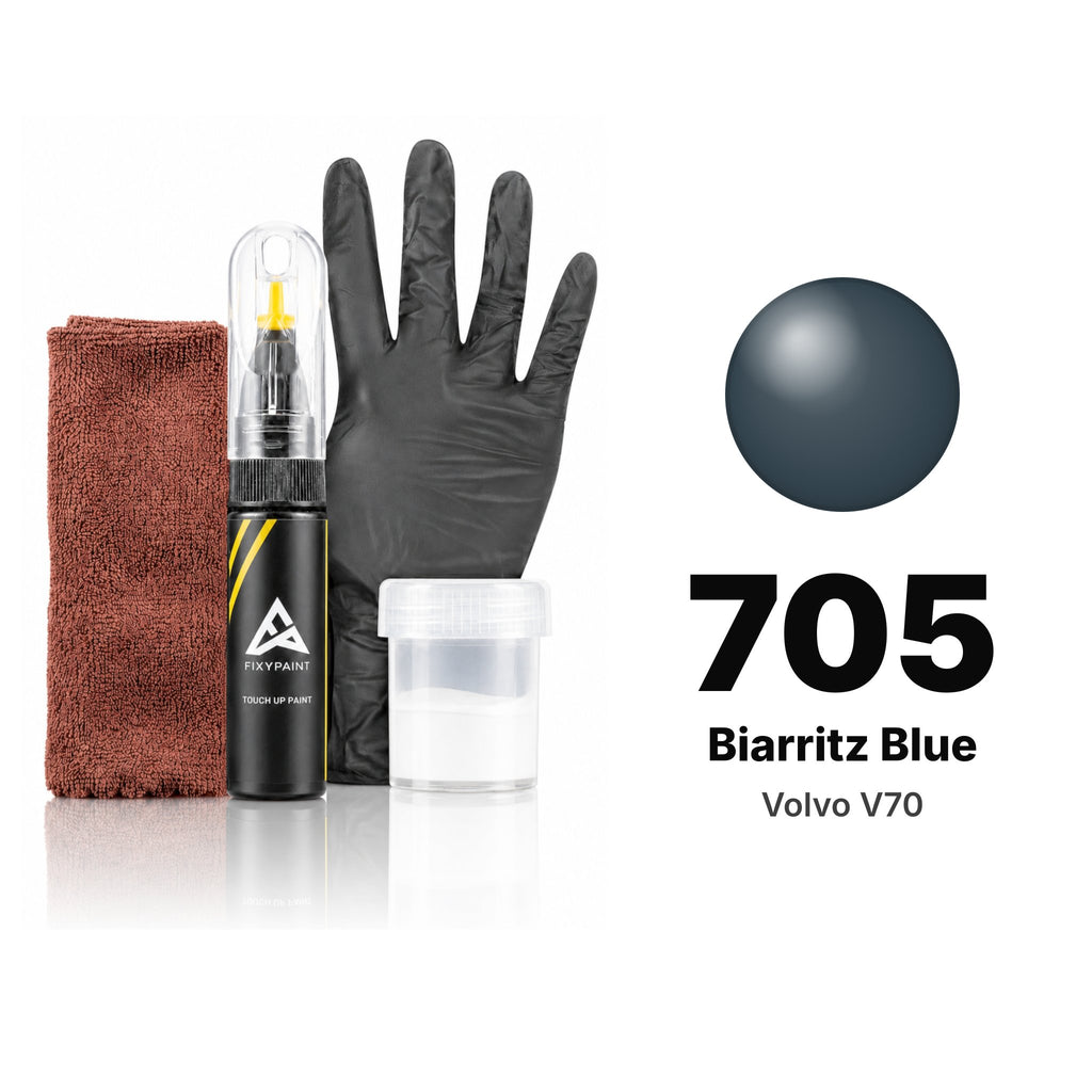 Touch-up paint for Volvo V70 705 Biarritz Blue, Complete kit