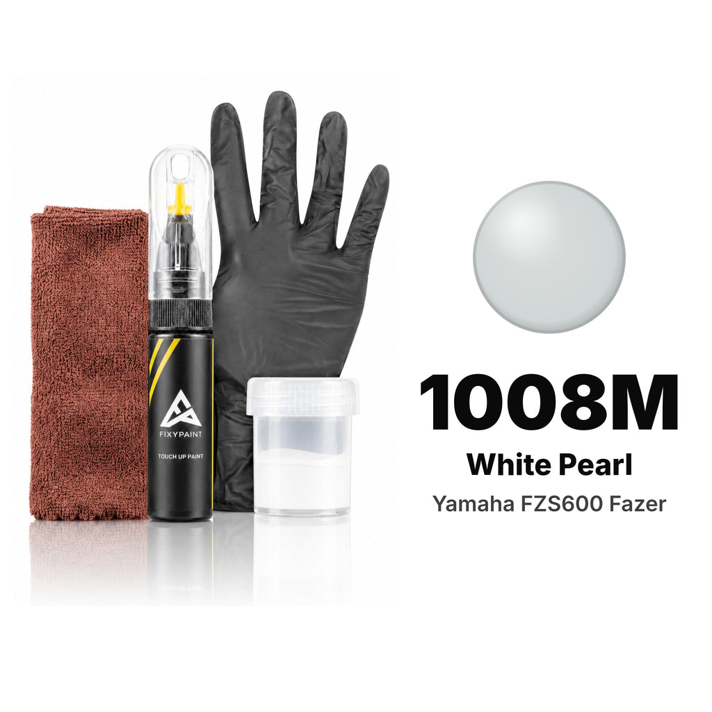 Touch-up paint for Yamaha FZS600 Fazer 1008M White Pearl, Complete kit