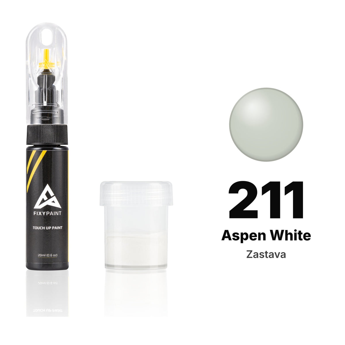 Touch-up paint for Zastava 211 Aspen White, Standard kit