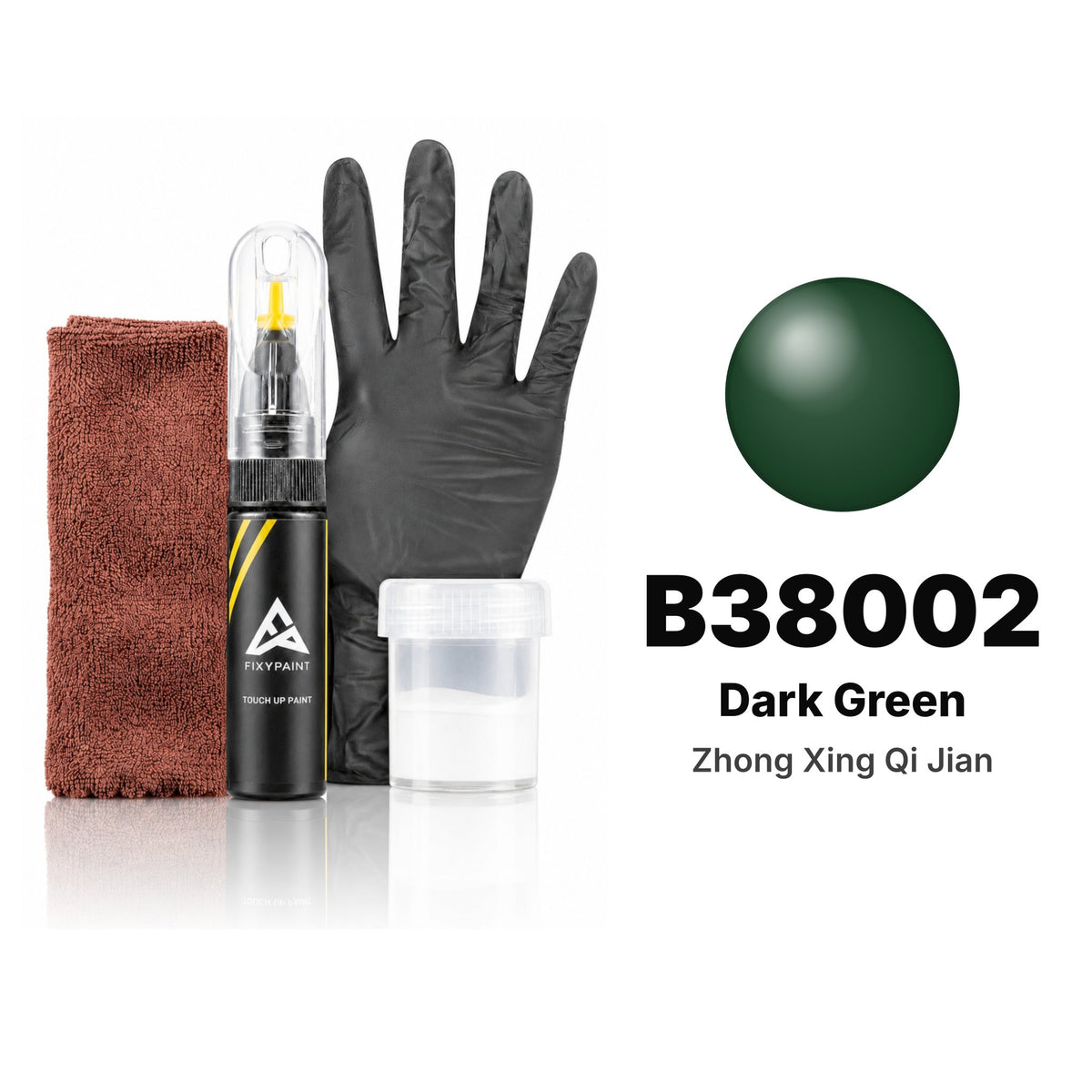 Touch-up paint for Zhong Xing Qi Jian B38002 Dark Green, Complete kit